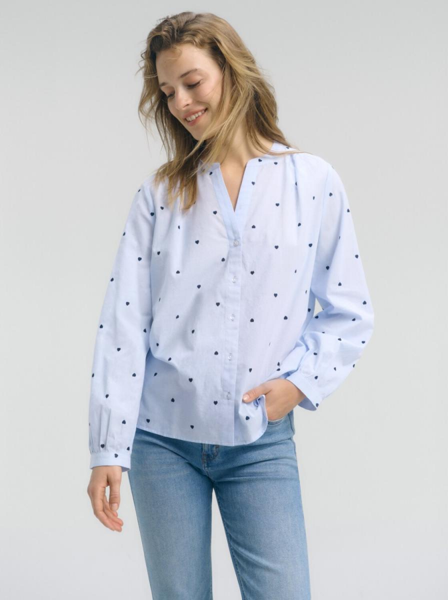 Chambray-Bluse