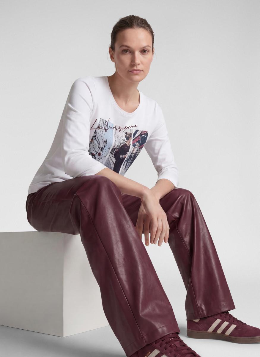 Damen Langarmshirt Cafe Paris