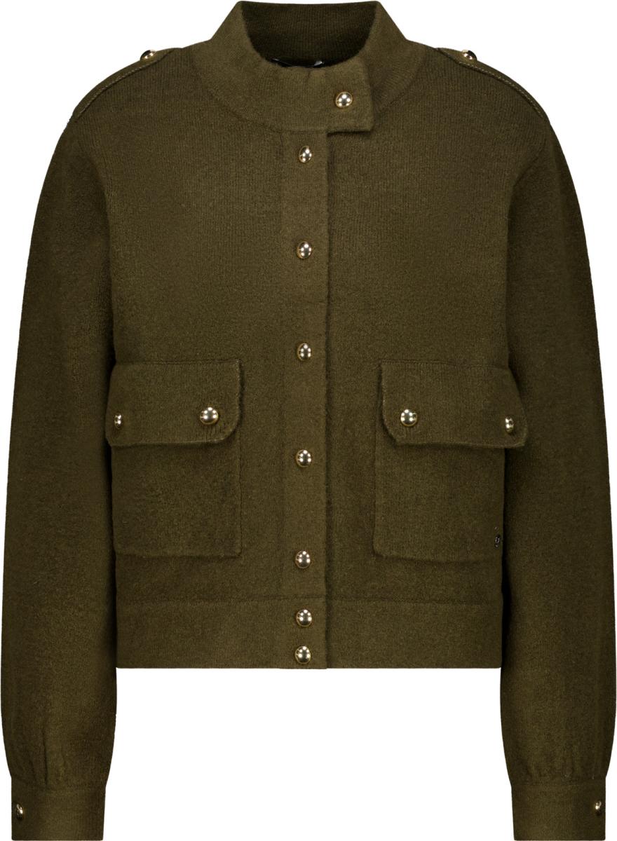 Damen Strickjacke Mit Schmuckknöpfen