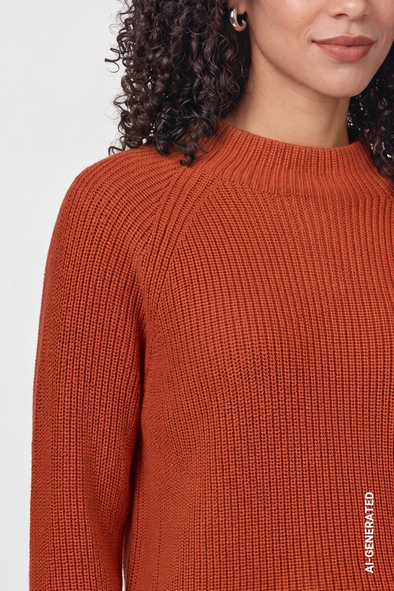 Damen Pullover mit Stehkragen