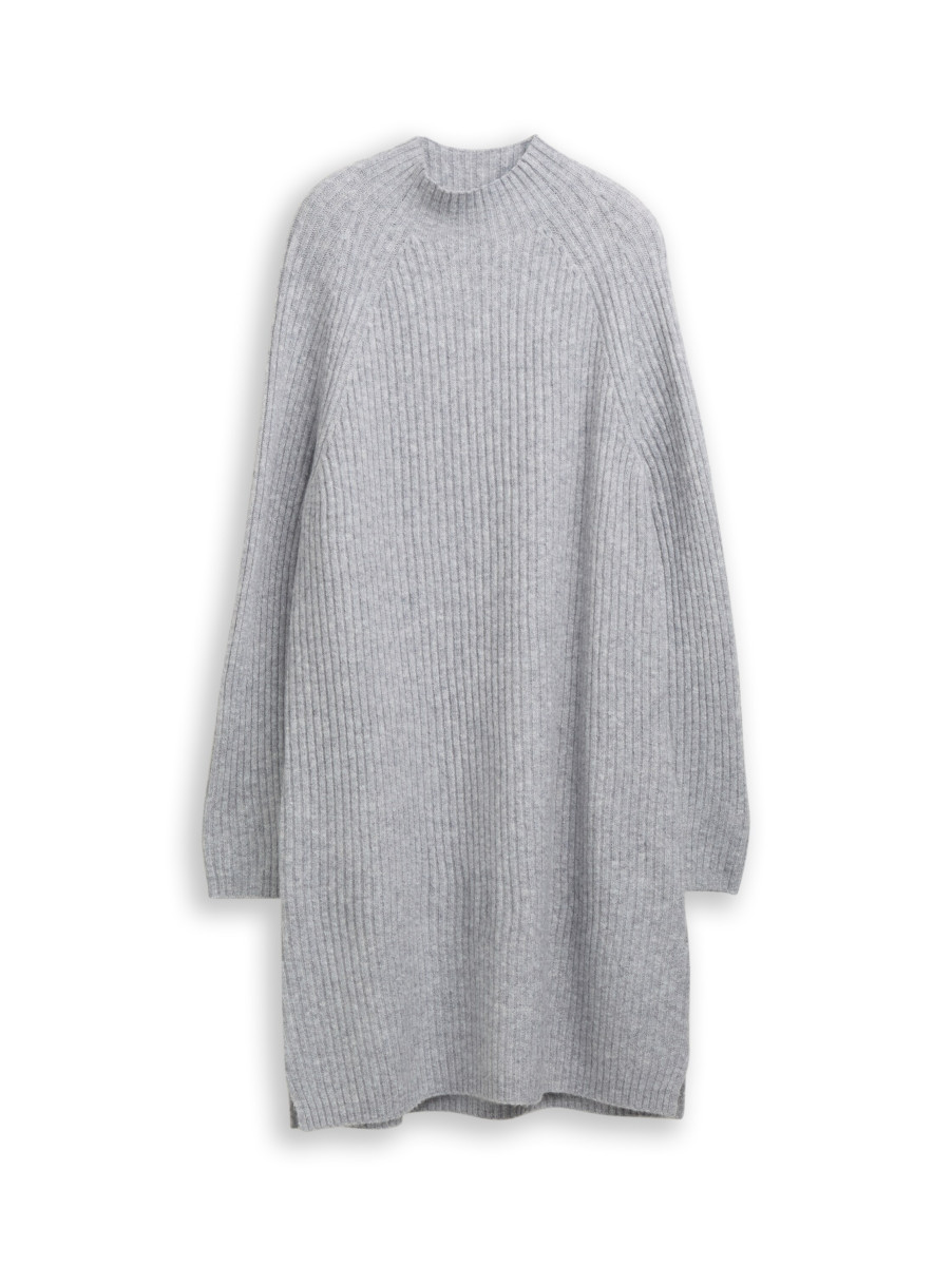 Midi-Strickkleid mit Stehkragen
