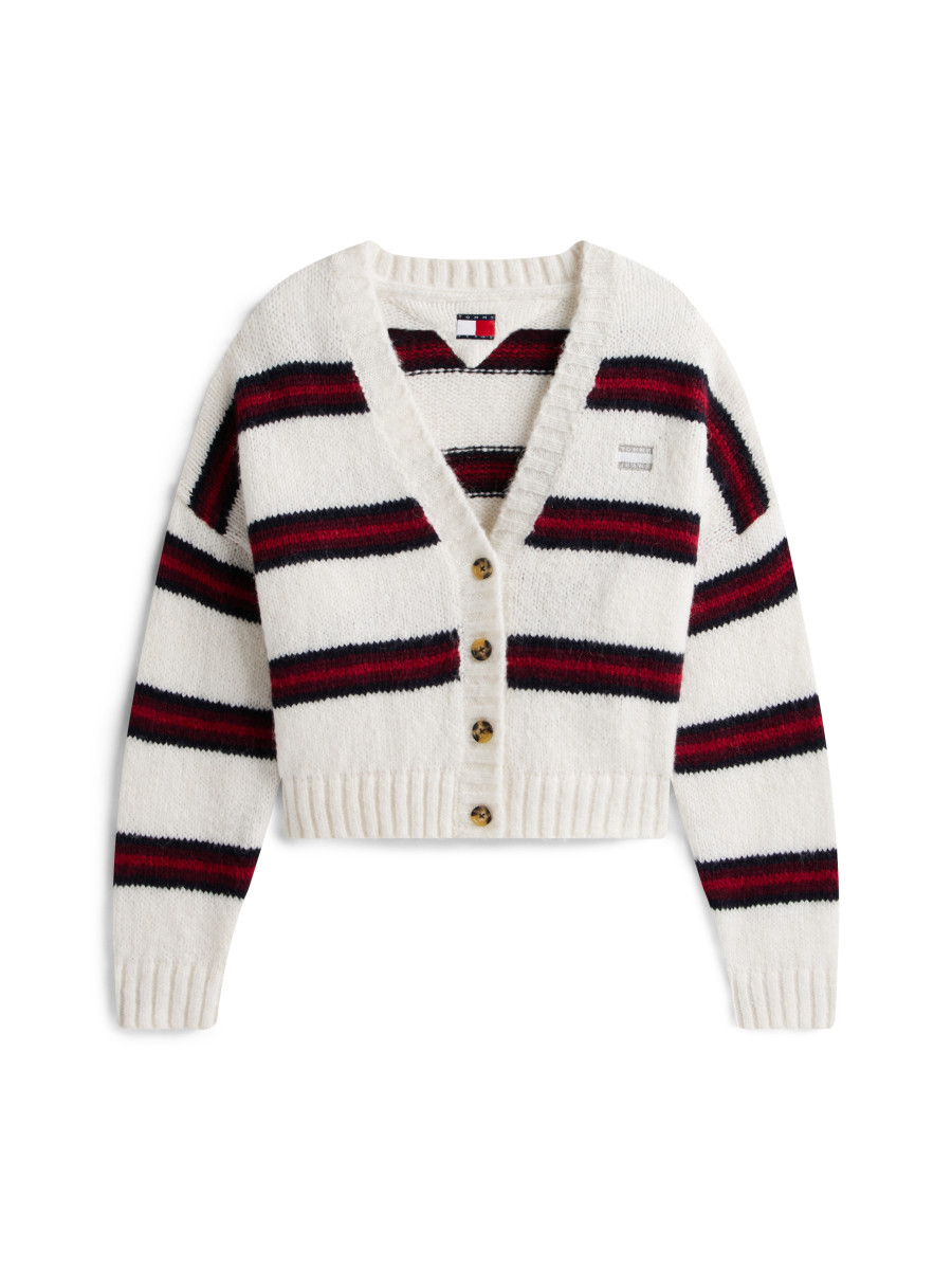 Damen Relaxed Fit Cardigan mit Streifen