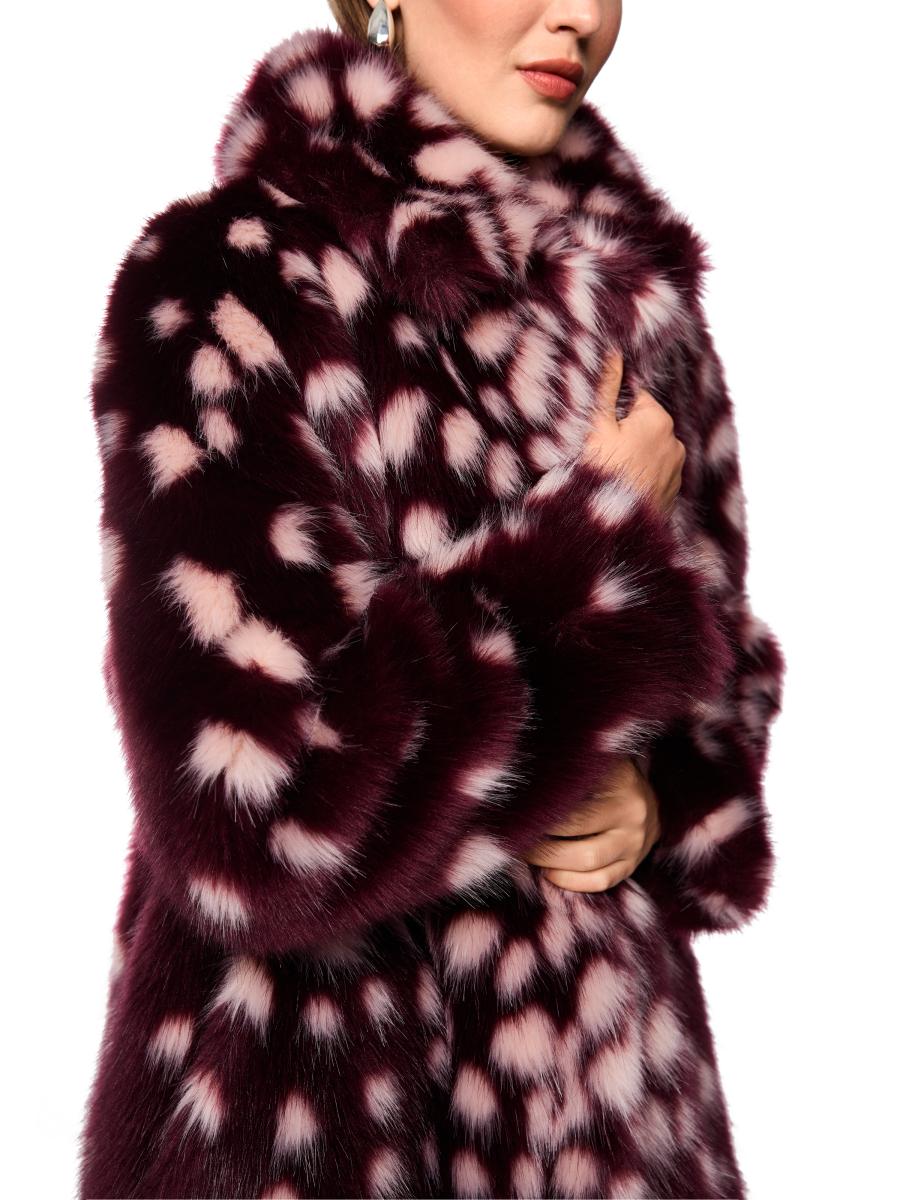 Damen Mantel mit markantem Punkte-Print