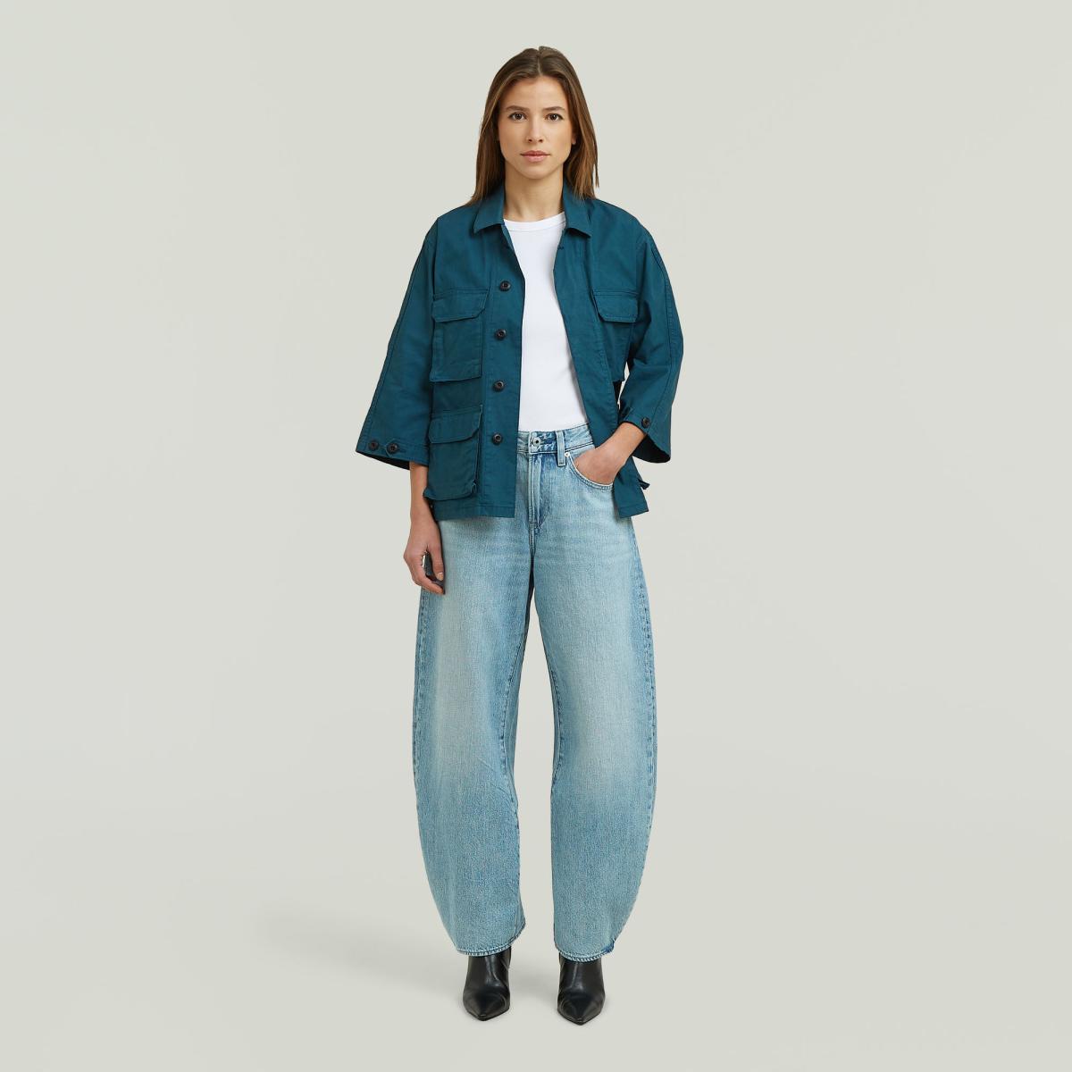 Damen Jeans Barrel 3D Loose