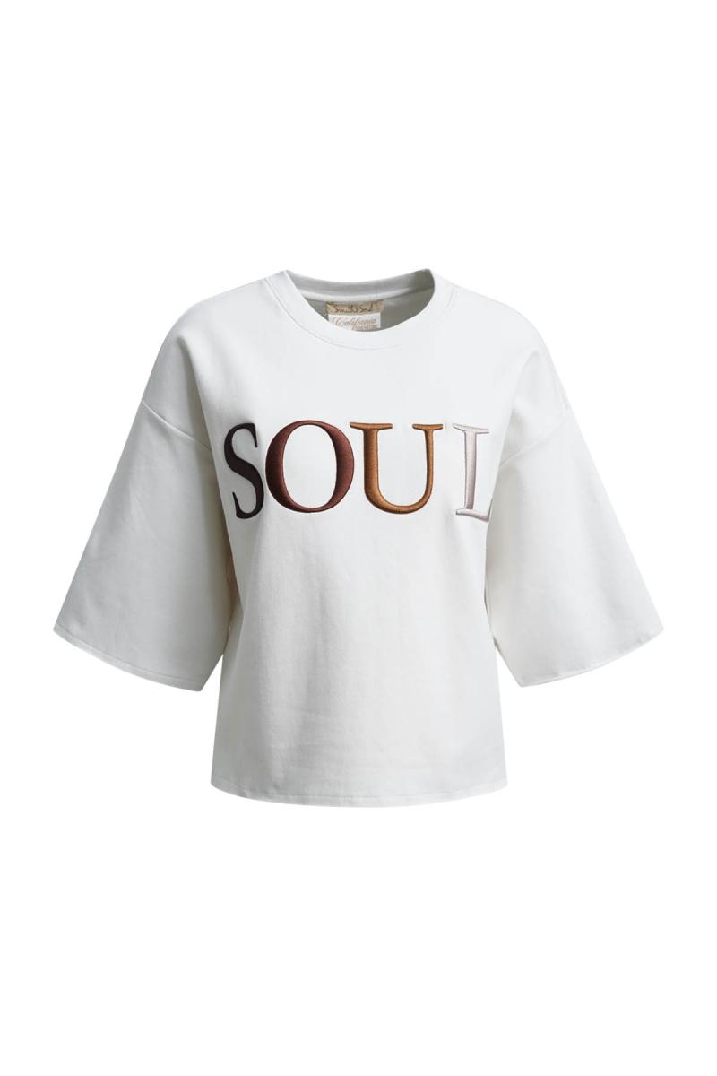Damen Boxy-Sweatshirt mit 3/4-Arm