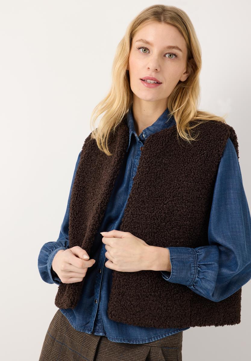 Damen Fake-Fur-Weste
