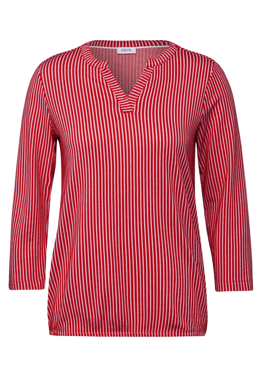 Damen Strukturshirt gestreift