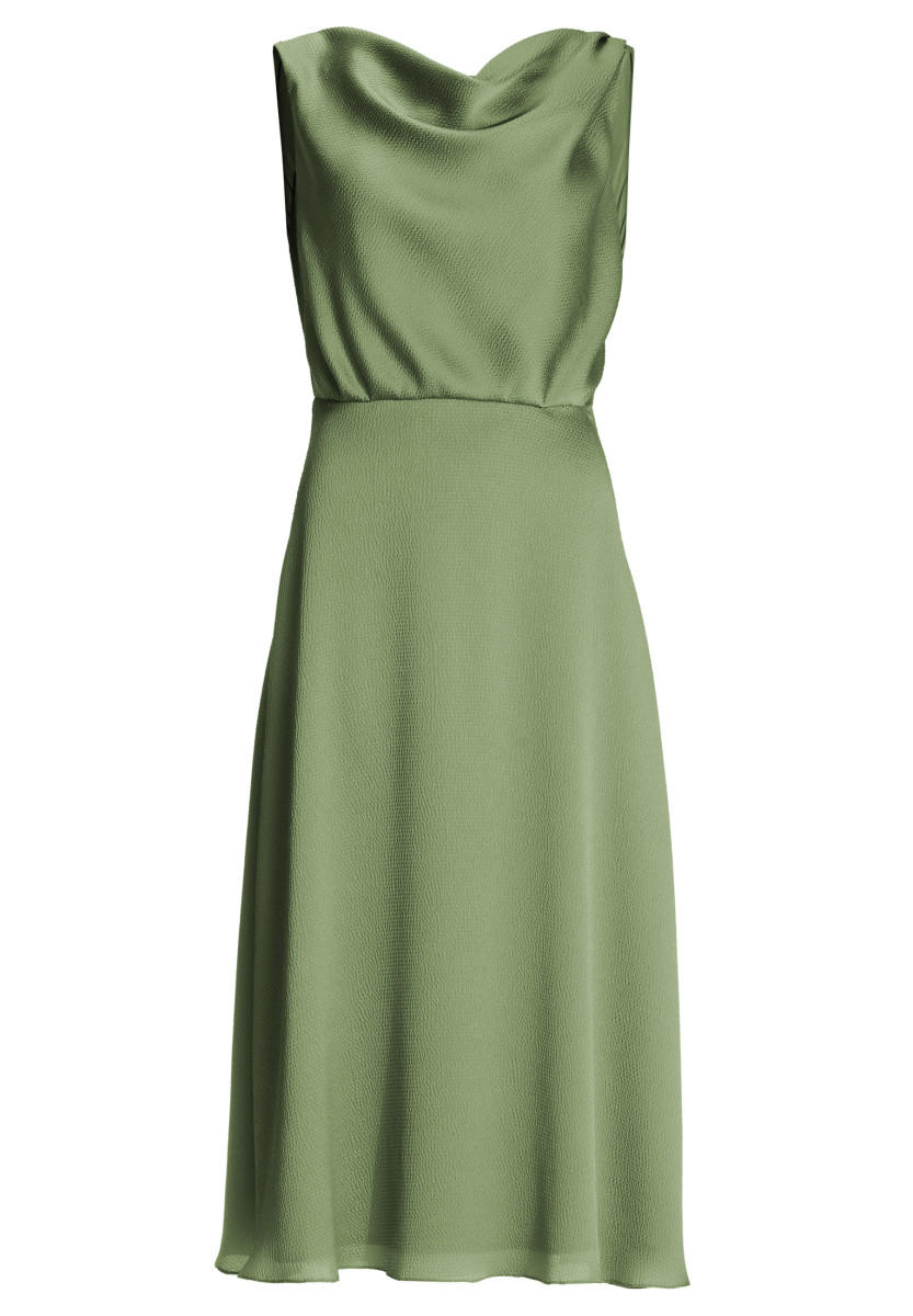 Cocktailkleid aus gehämmertem Satin