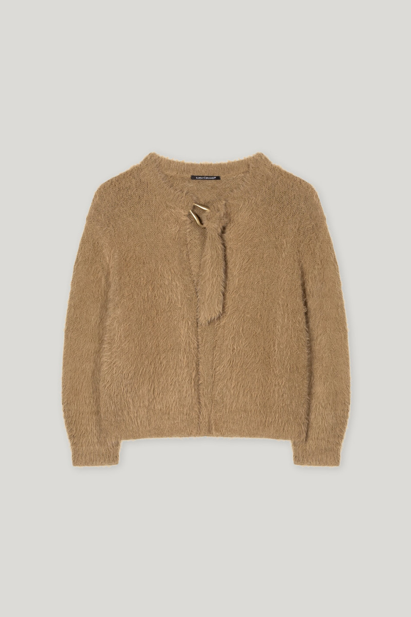 Damen Cardigan mit Bindebanddetail