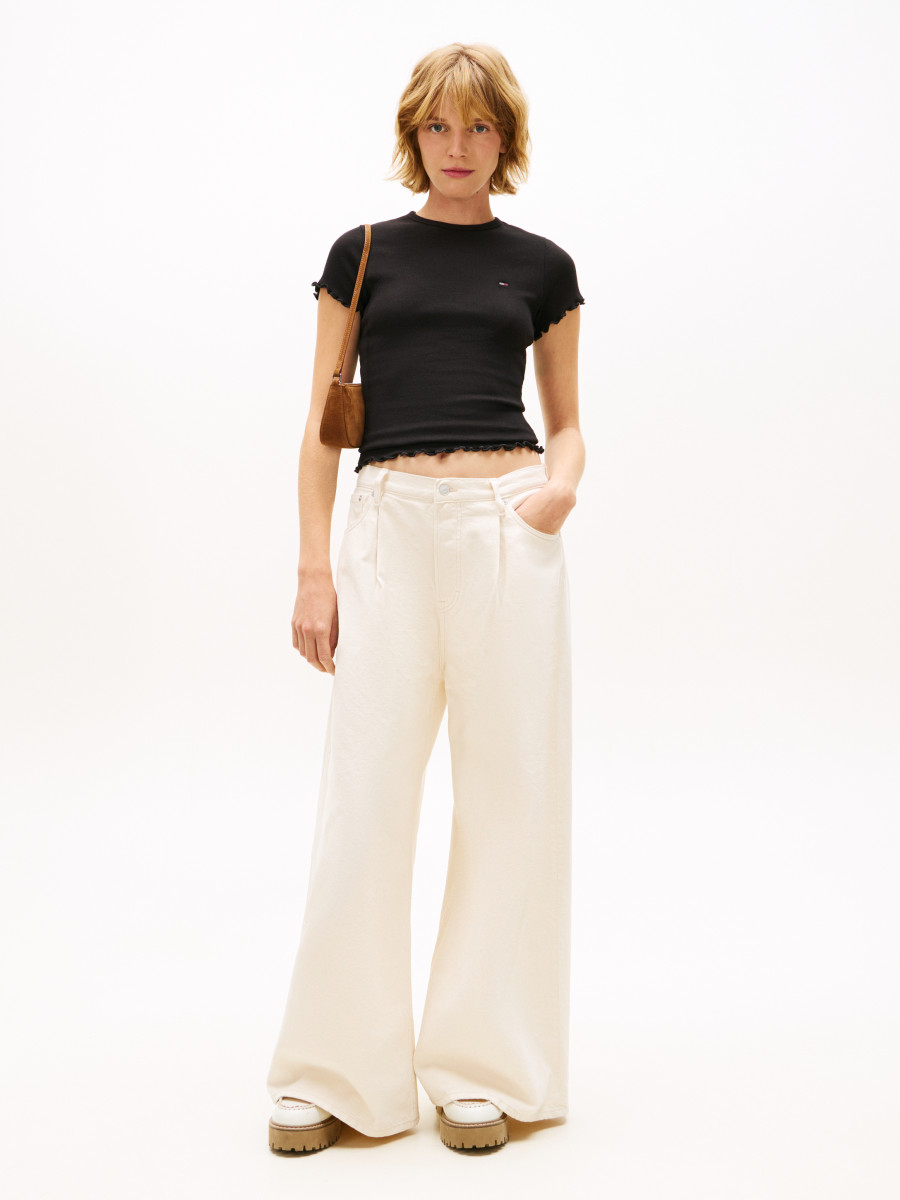 Geripptes Damen T-Shirt