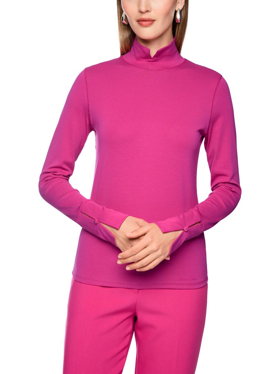 Damen Langarmshirt mit Stehkragen