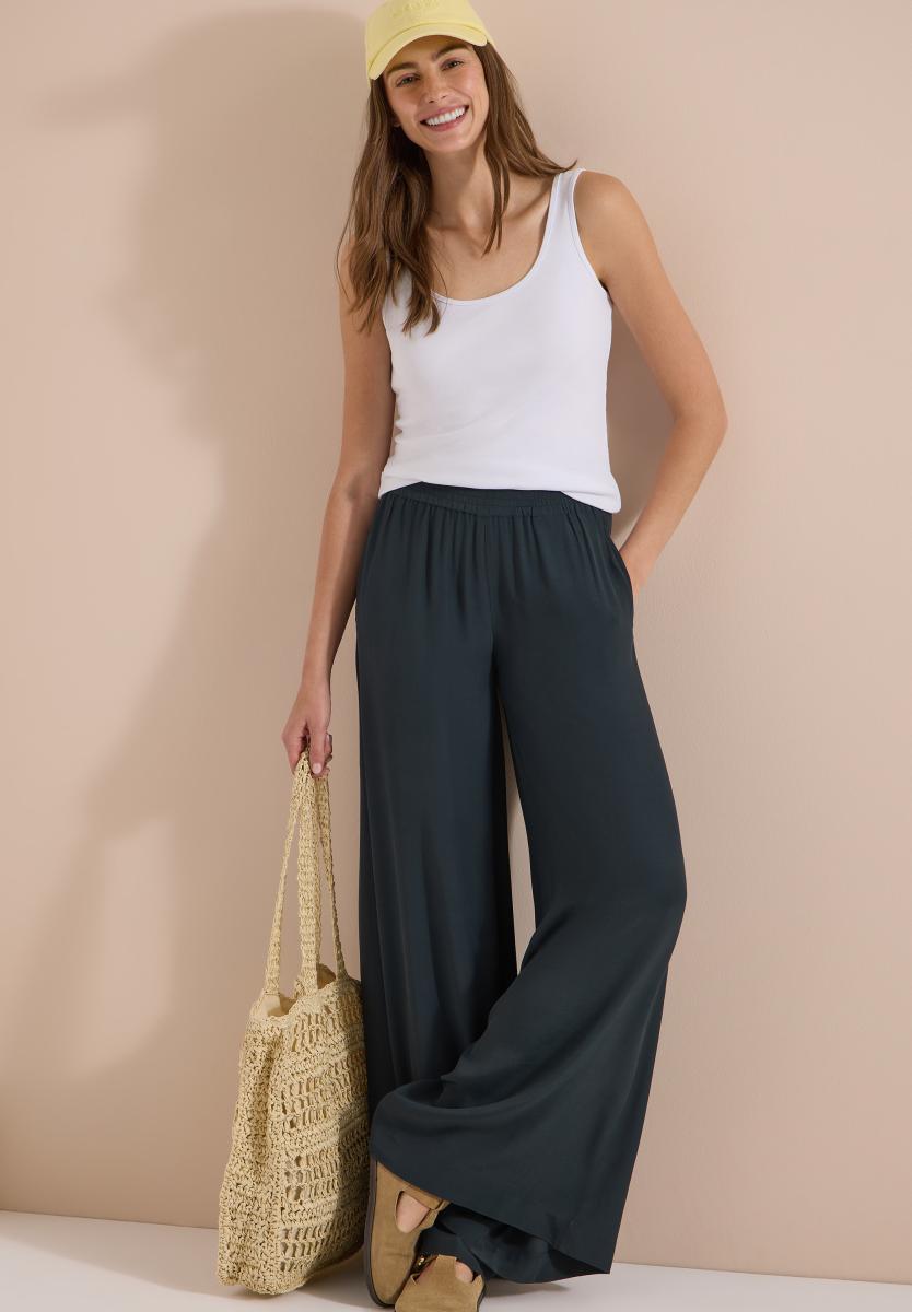 Damen High Waist Wide Leg Hose