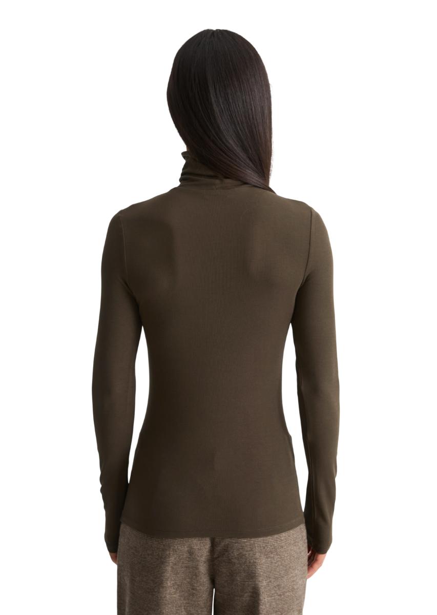 Damen Rollkragen-Langarmshirt