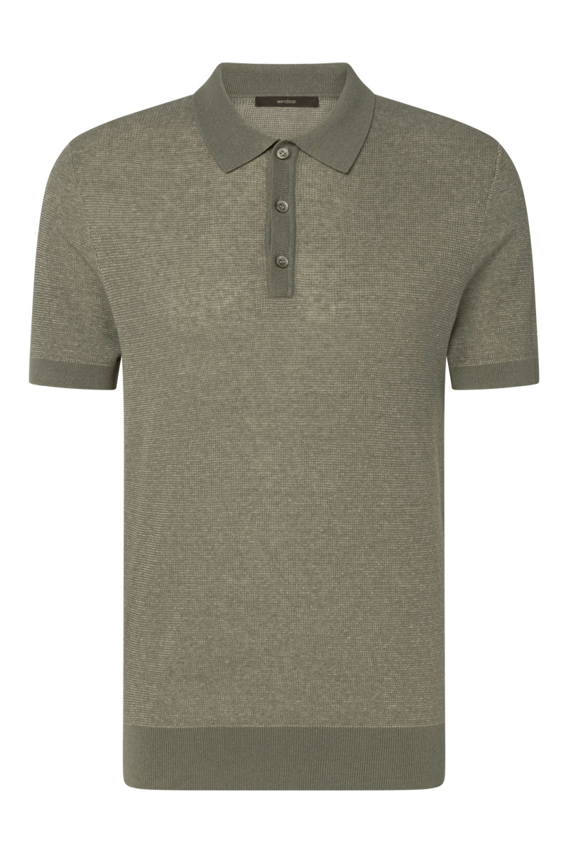Herren Leinen-Polo Lindo