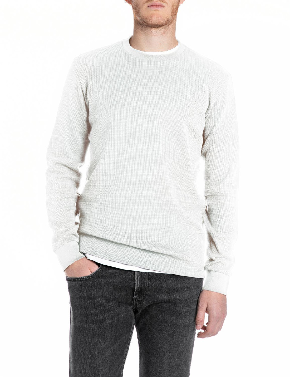 Herren Langarmshirt mit Struktur