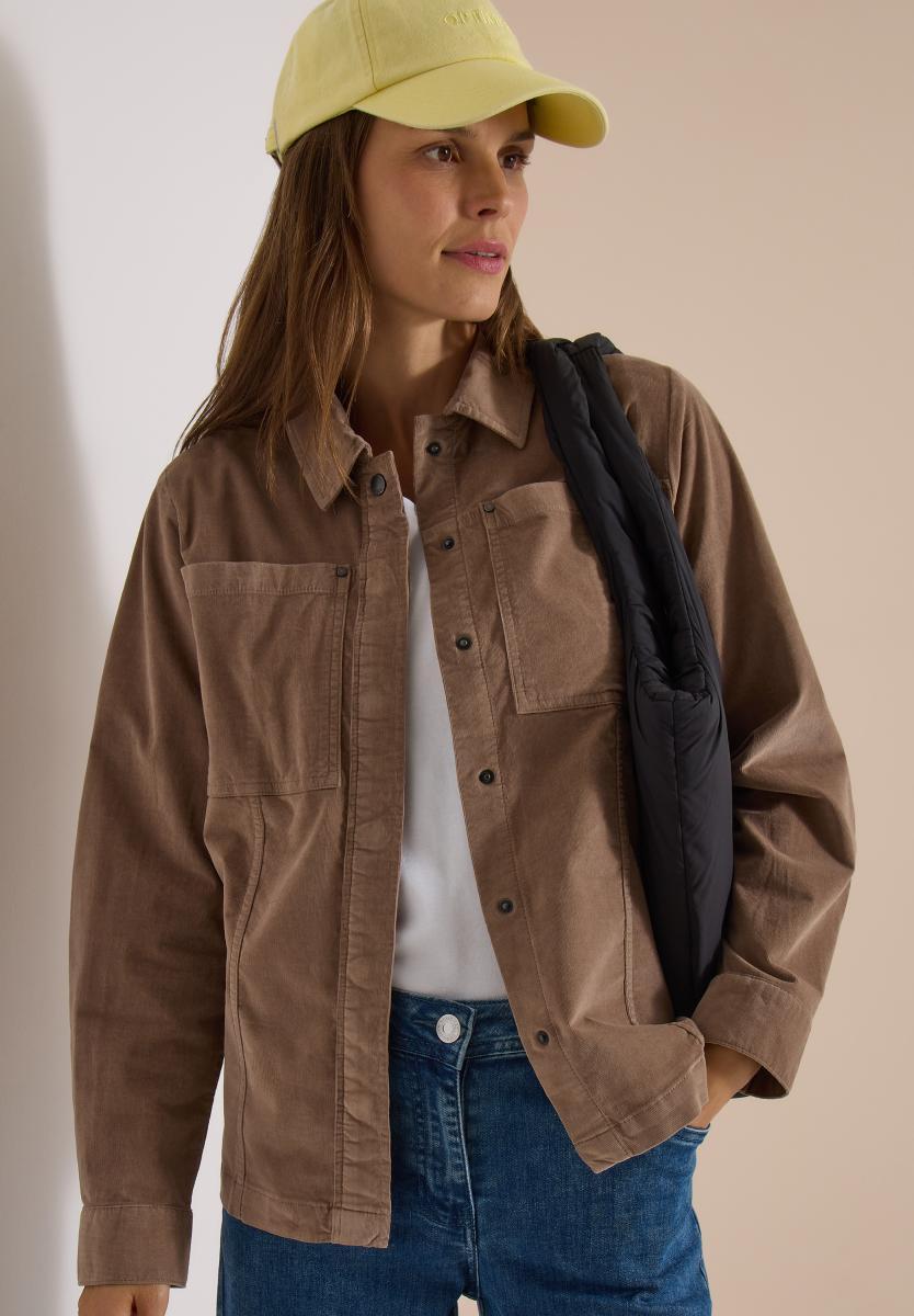 Damen Cord-Overshirt
