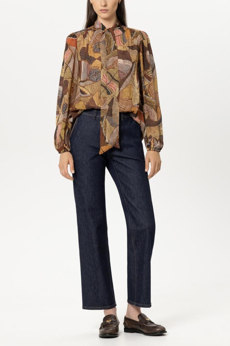 Bluse mit Ethnic-Print