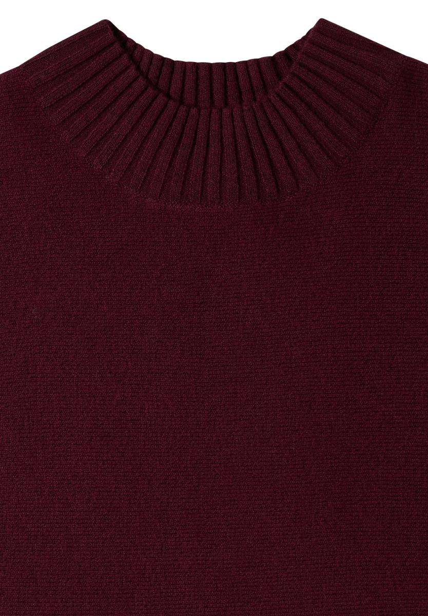 Damen Dolman Pullover mit Turtle Neck