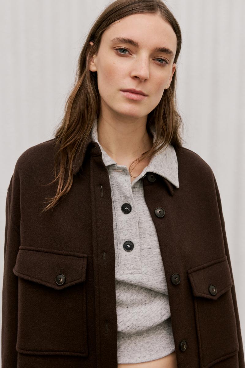 Damen Overshirt aus Woll-Mix