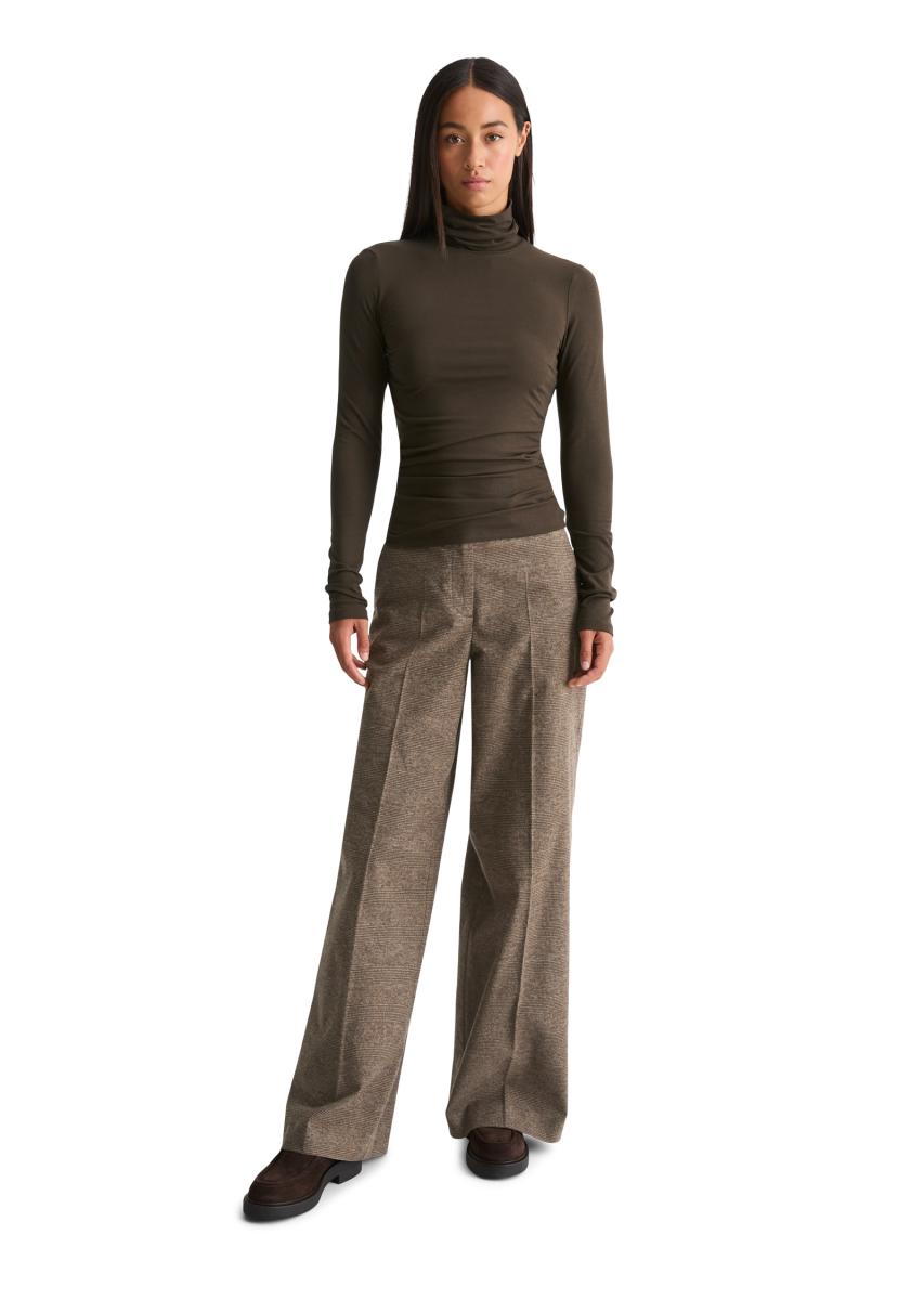 Damen Rollkragen-Langarmshirt