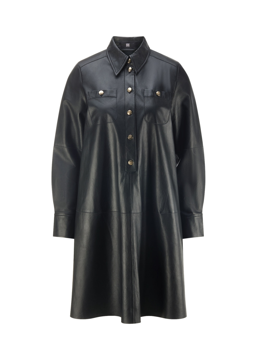 Lederkleid mit weitem Schnitt