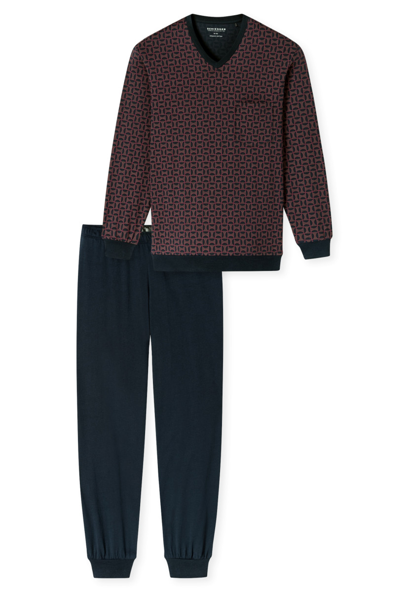 Herren Schlafanzug Lang