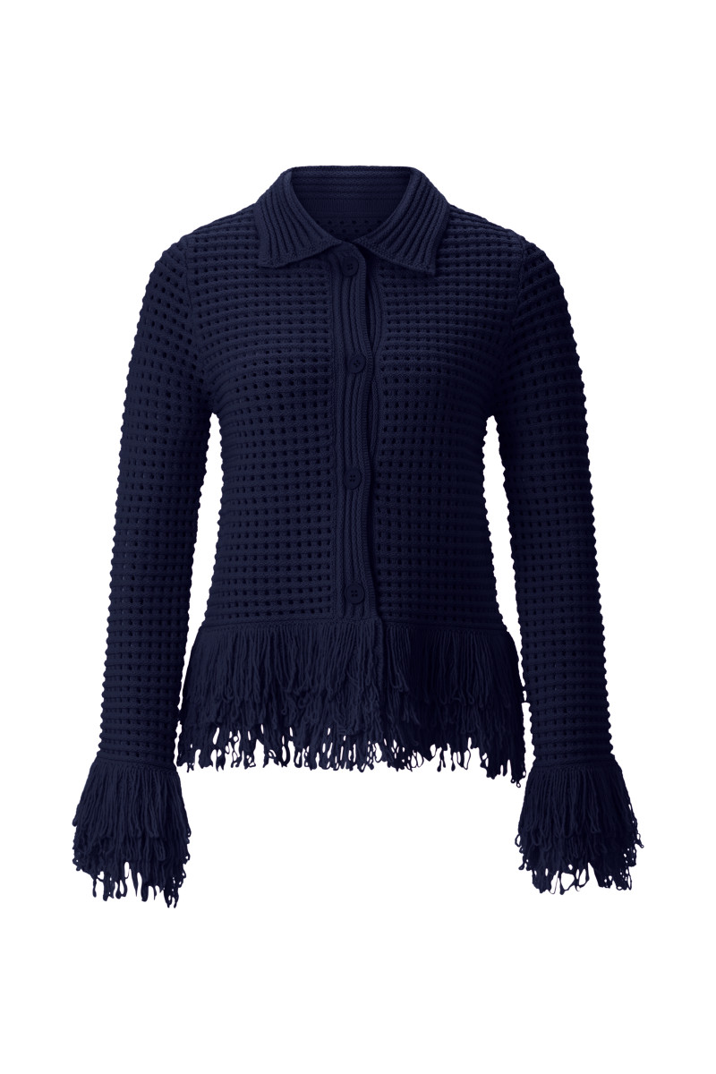Damen Cardigan Fringe