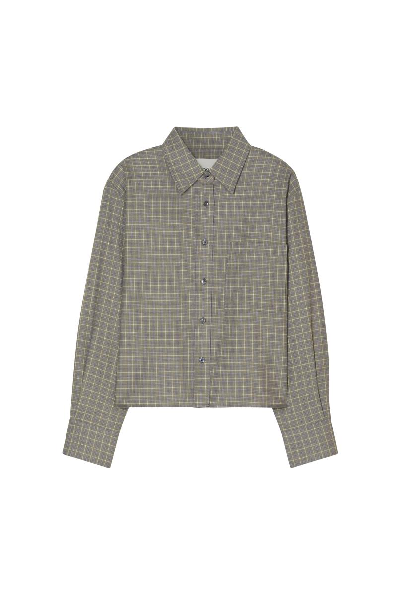 Cropped Karo-Bluse