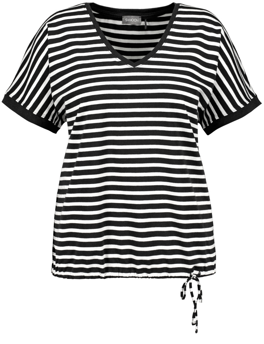 Curvy T-Shirt mit Streifen