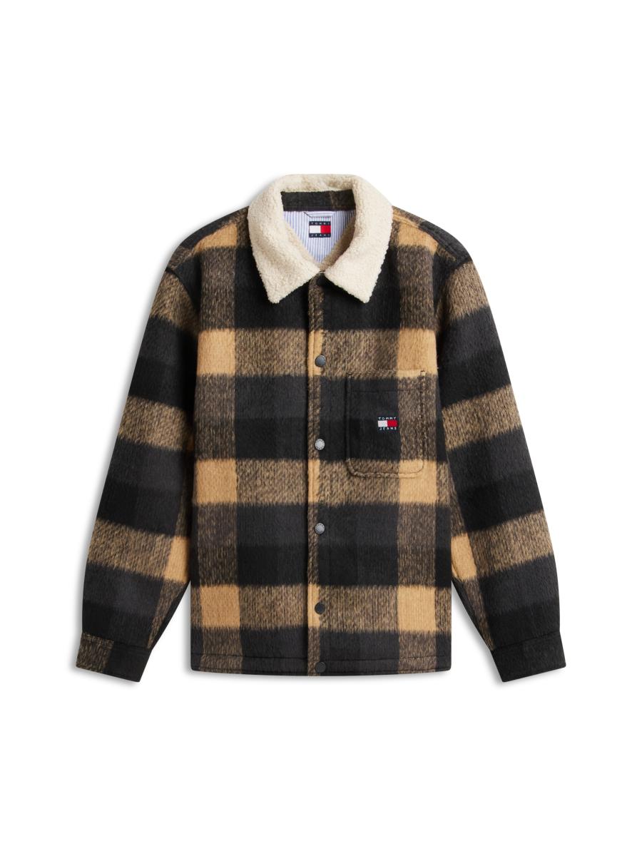 Herren Shacket Teddy Collar