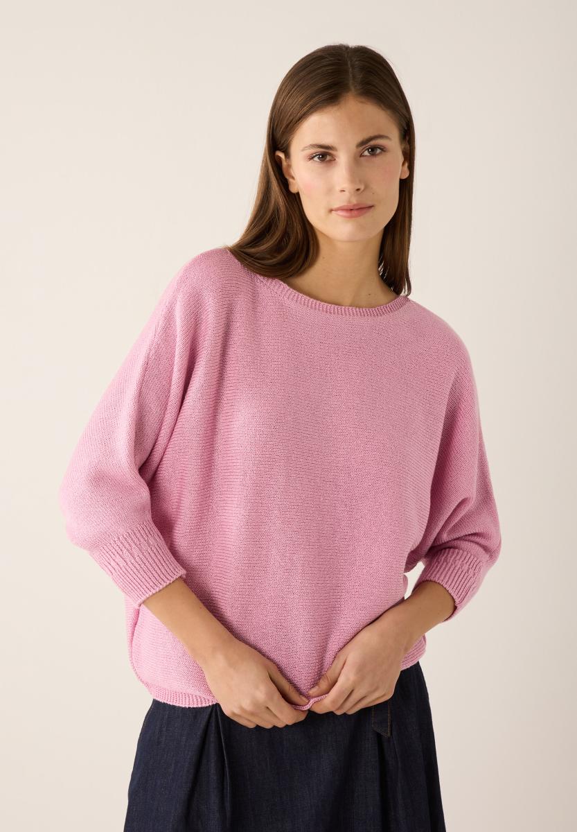 Damen Fledermauspullover mit Glanzeffekt