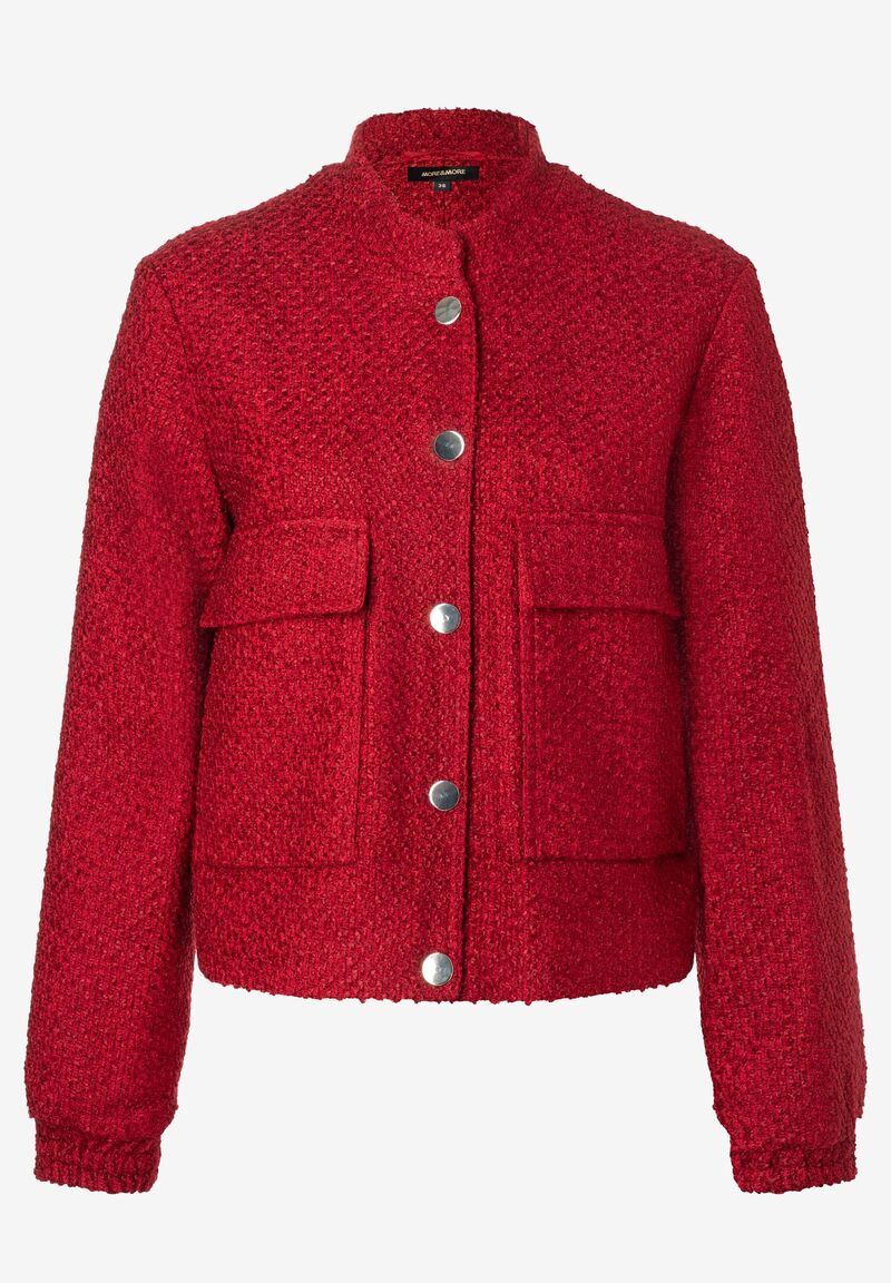 Bouclé-Blouson  rot  Herbst-Kollektion