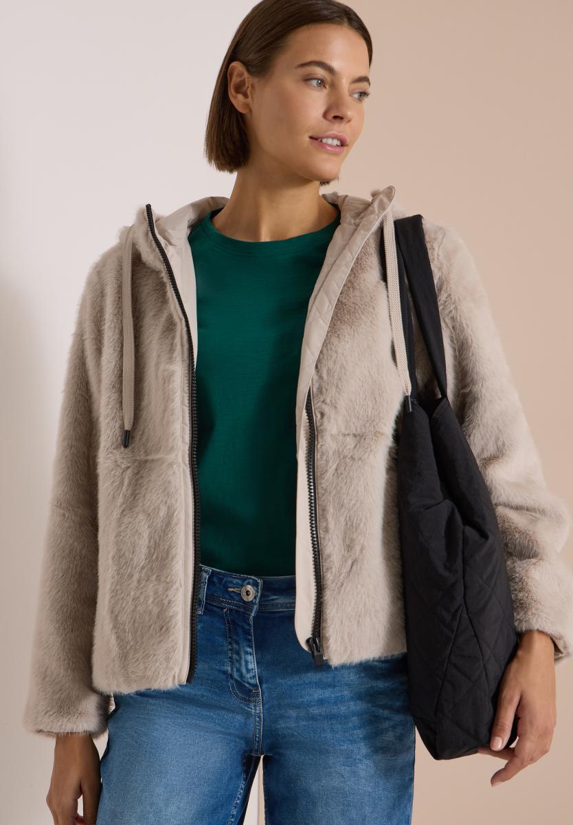 Damen Fake Fur Jacke
