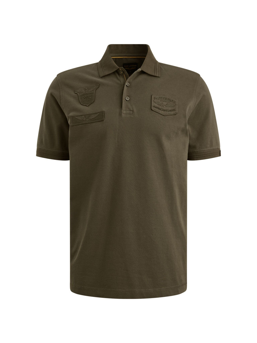 Herren Poloshirt mit Badges