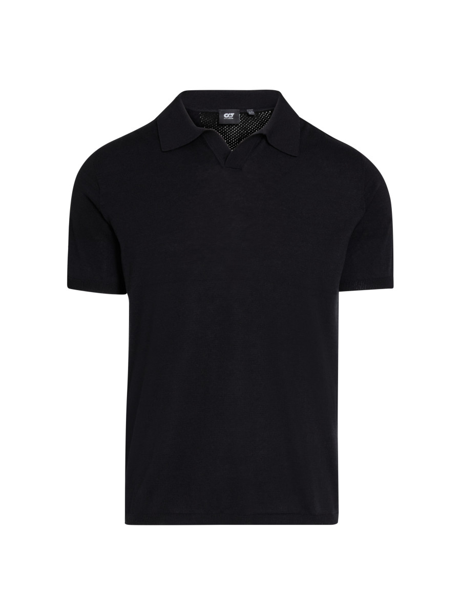 Nahtloses Herren 3D-Strick-Poloshirt aus Leinen-Baumwolle