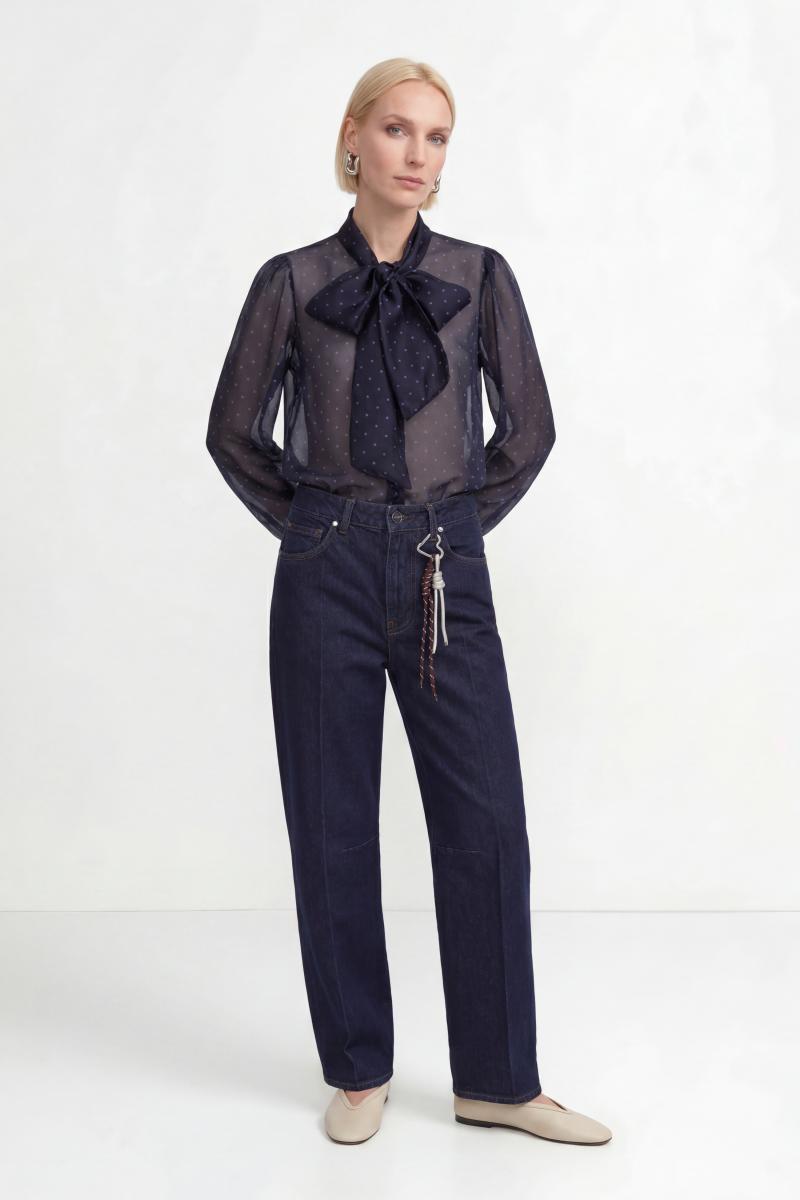Damen Jeans Rinsed Barrel
