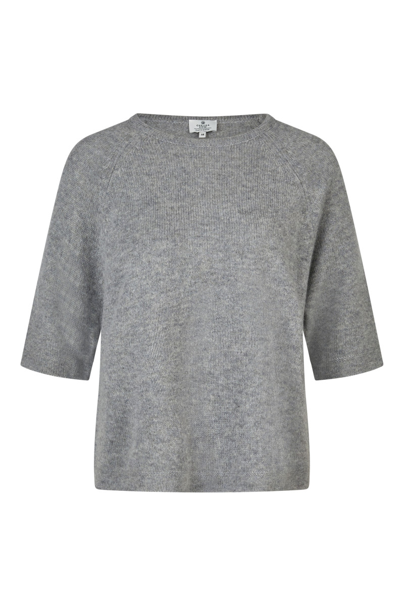 Damen Kurzarmpullover Cashmere