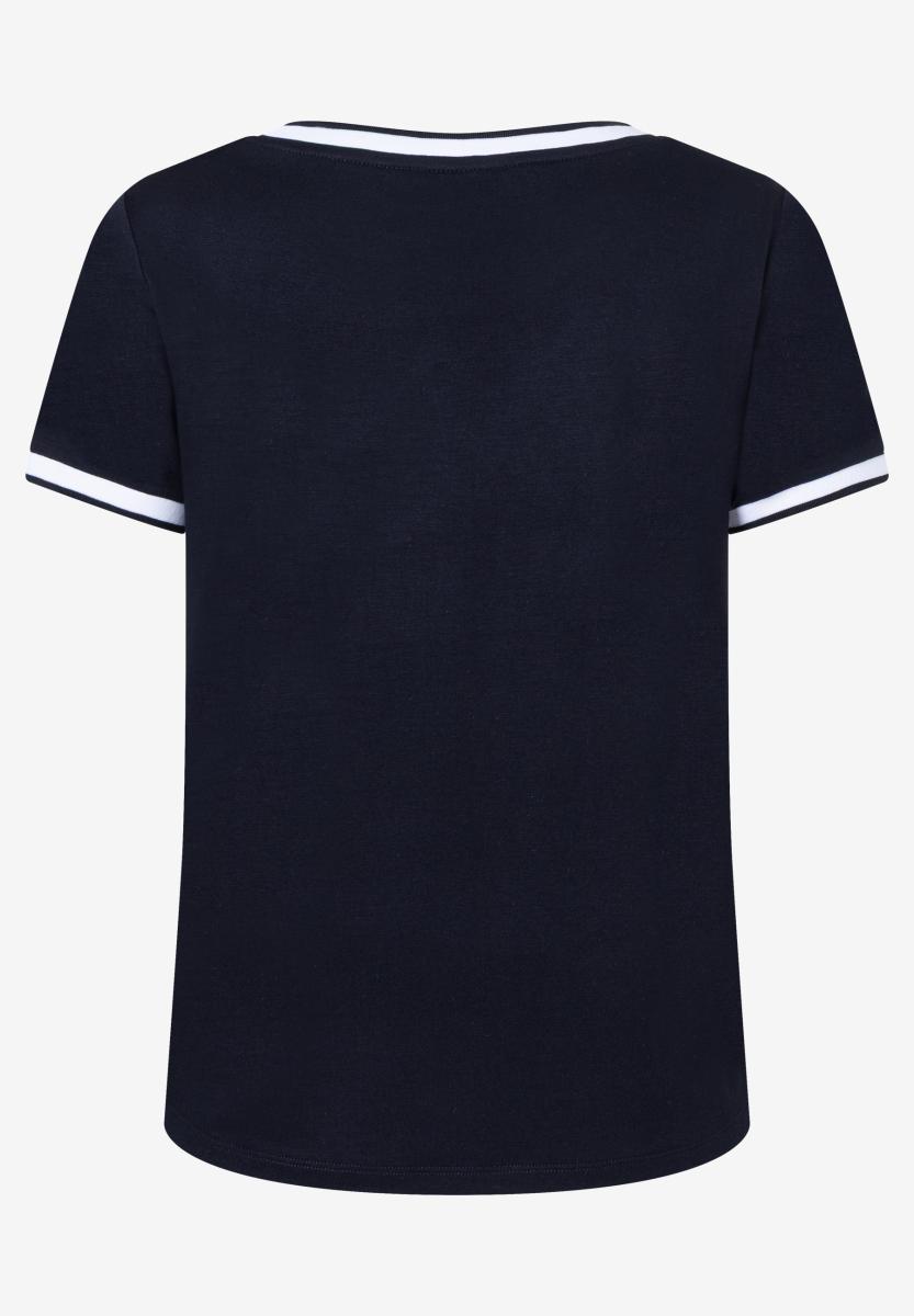 Blusenshirt mit Kontrastabschlüssen