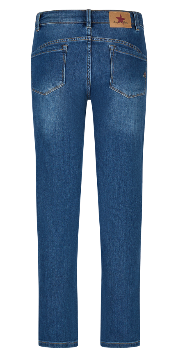 Damen Jeans Stella-Zip straight stretch denim