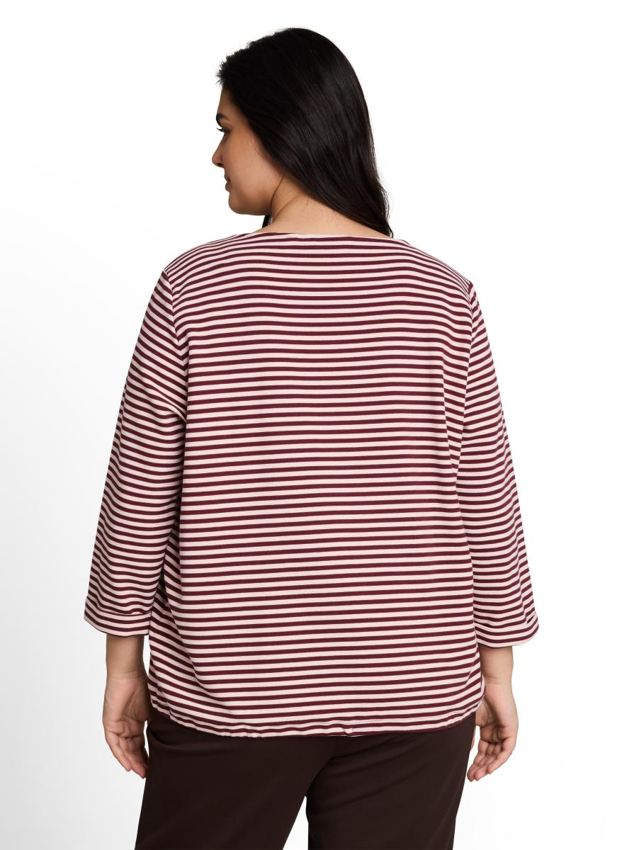 Curvy Langarmshirt Mit Knopf-Details