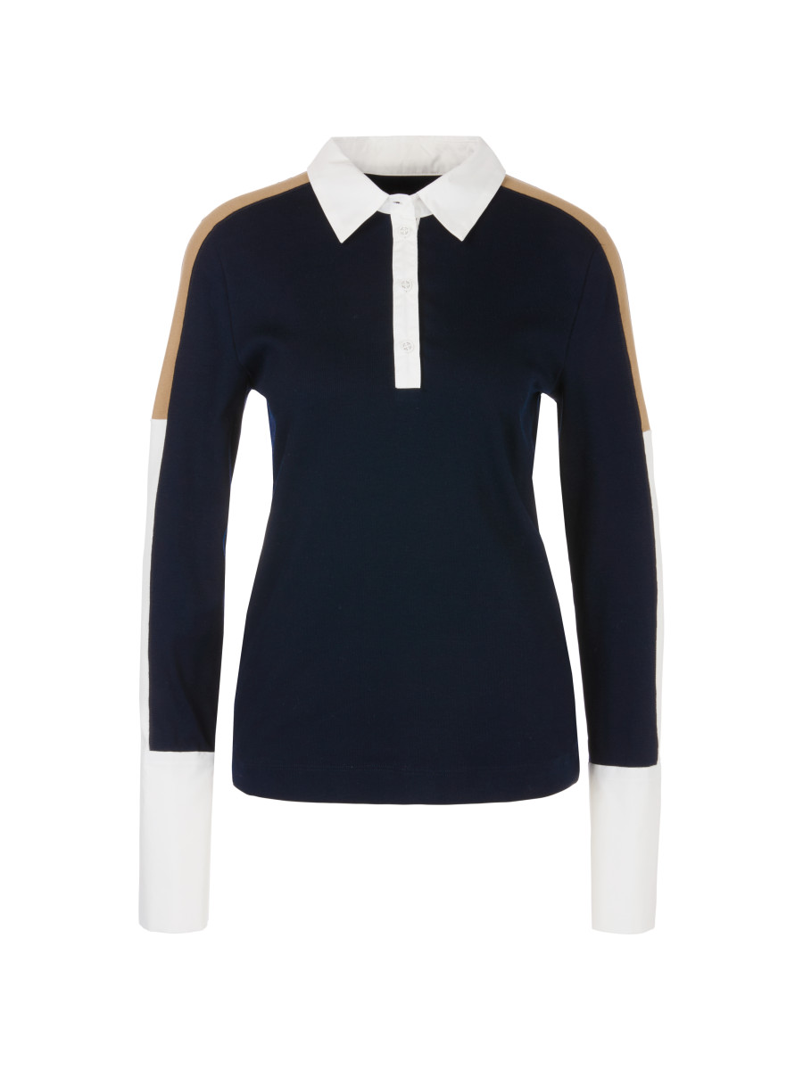 Damen Langarm-Poloshirt