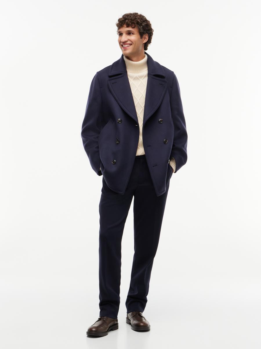 Herren Peacoat NY Wool