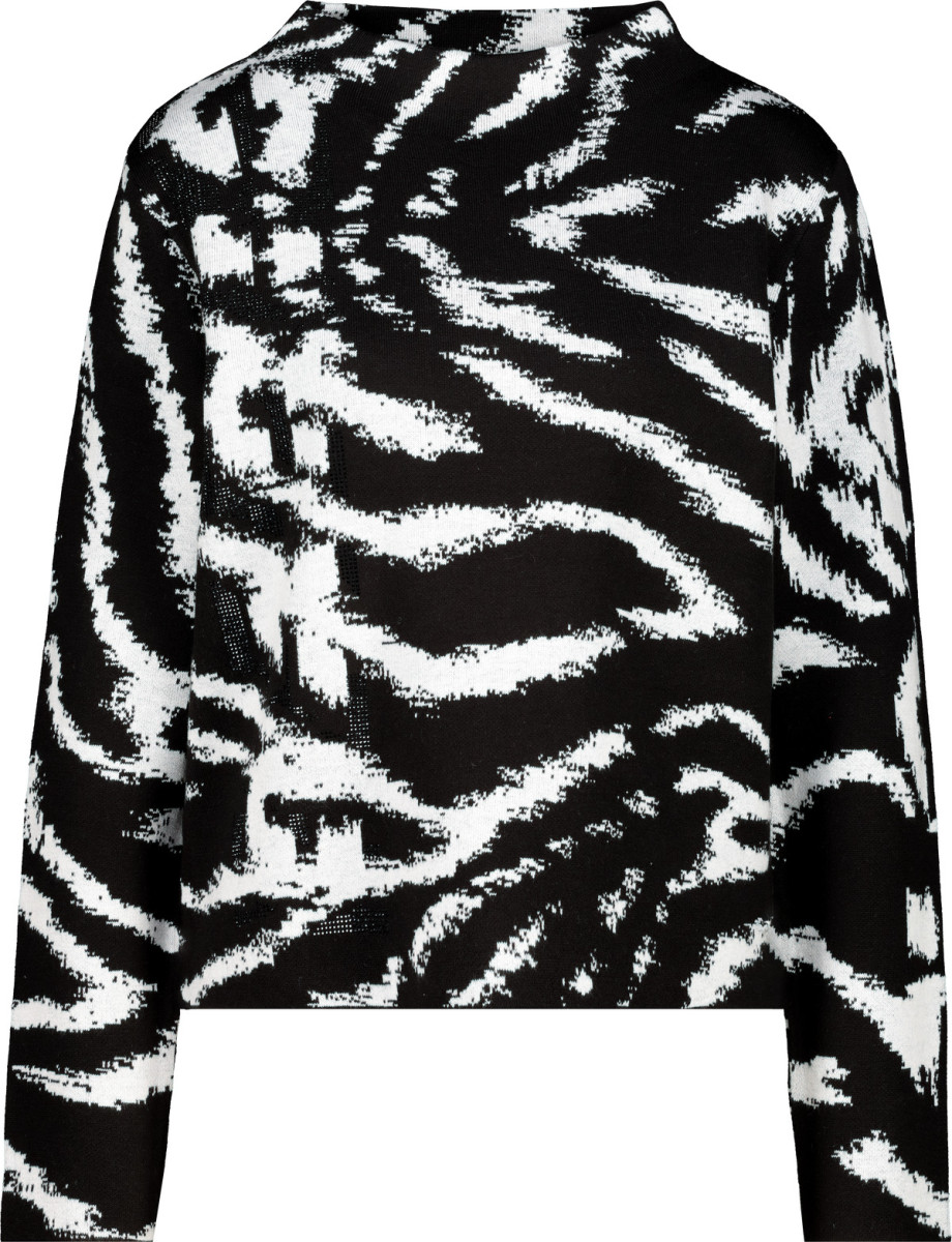 Damen Strickpullover mit Tigermuster