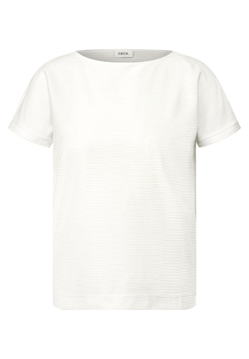 Damen Struktushirt in Unifarbe