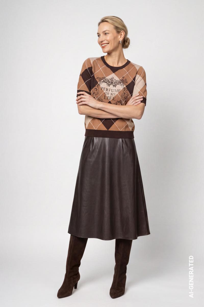 Damen Kurzarm-Pullover