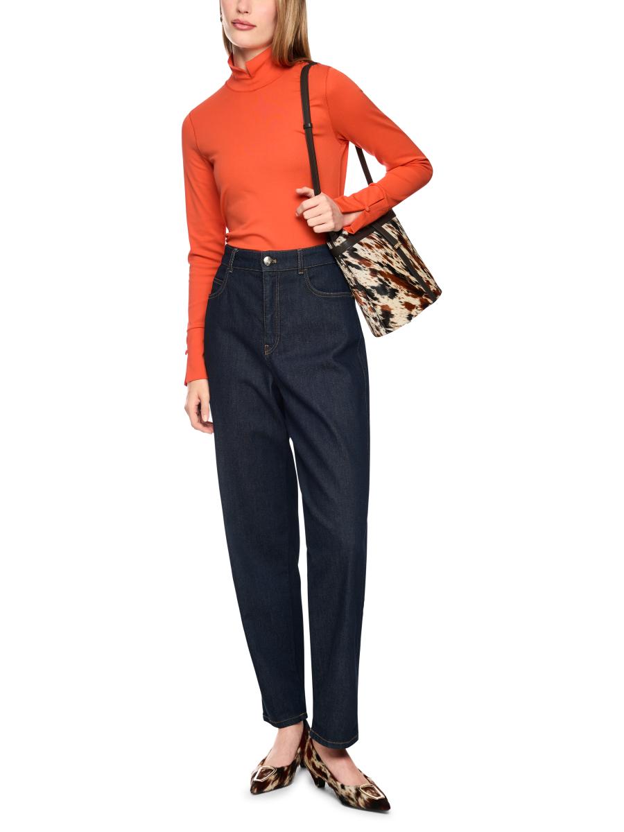 Damen Langarmshirt mit Stehkragen