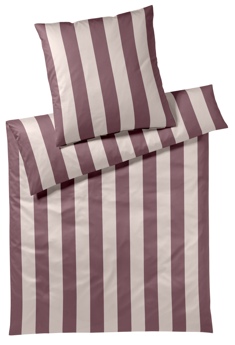 Mako Satin Bettwäsche Night Stripe