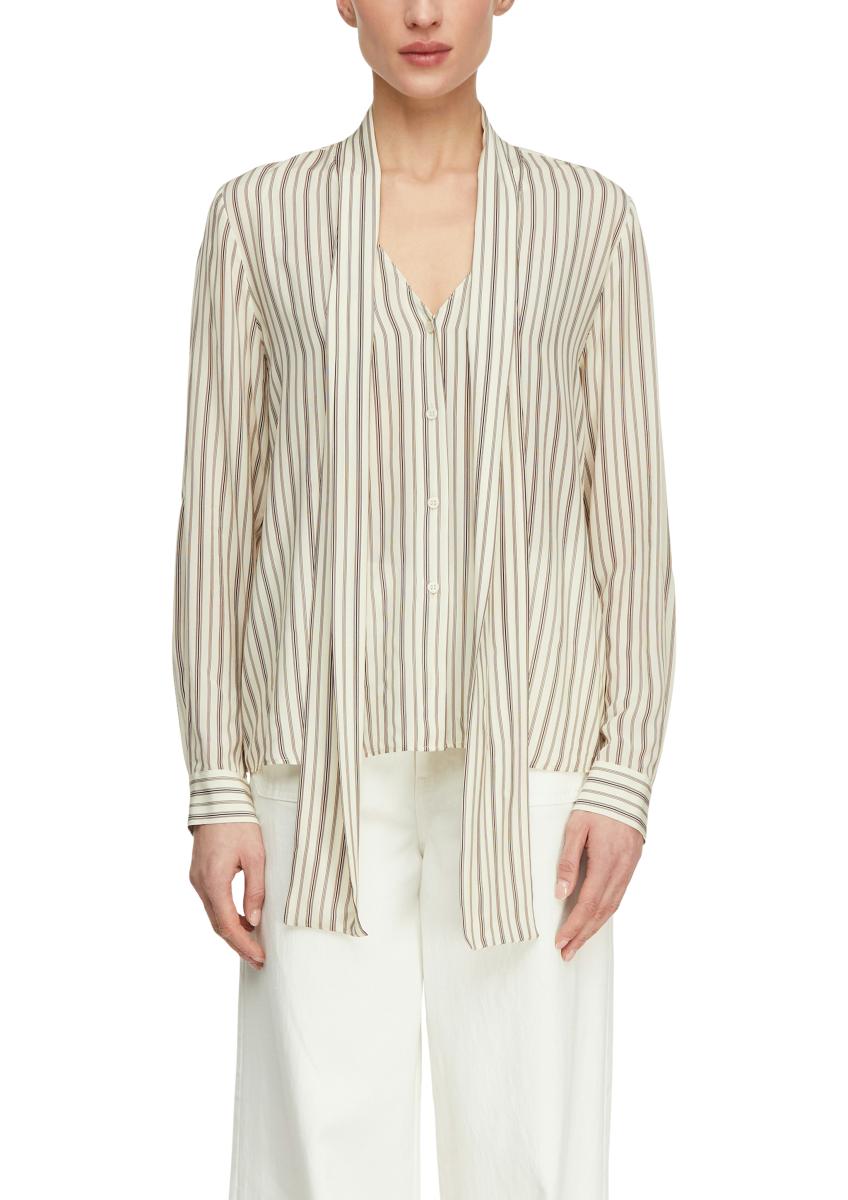 Gestreifte Viskose-Bluse