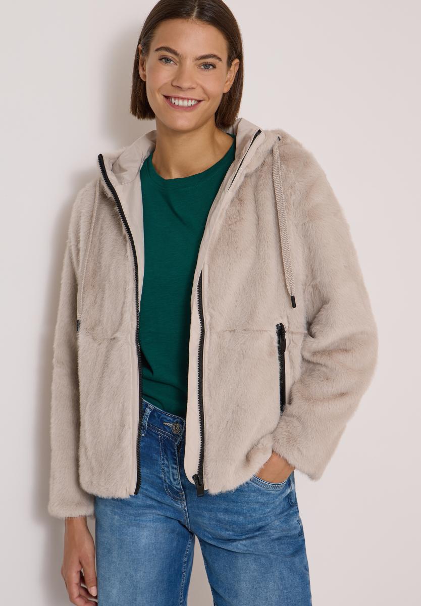 Damen Fake Fur Jacke