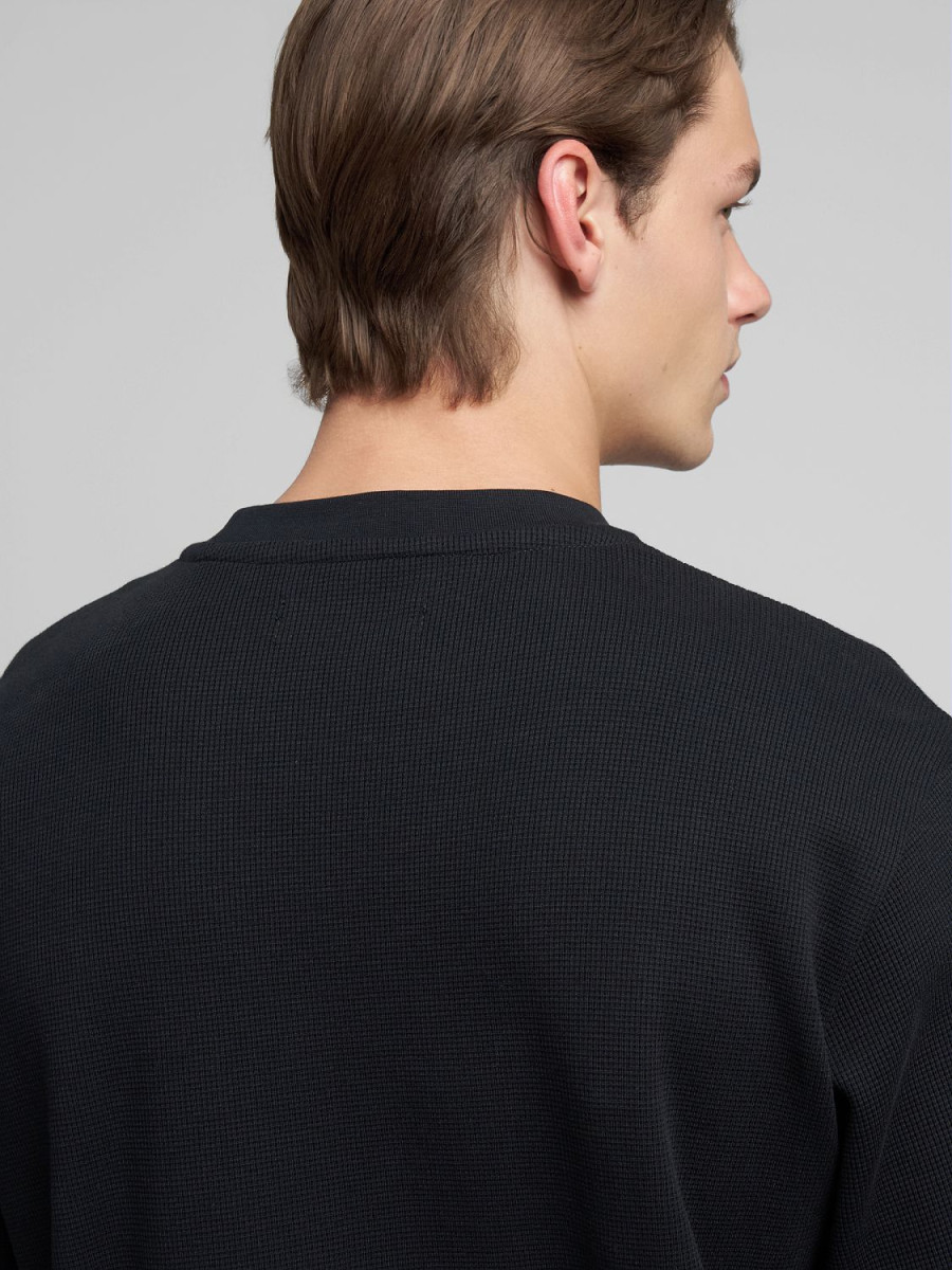 Herren Langarmshirt mit Struktur